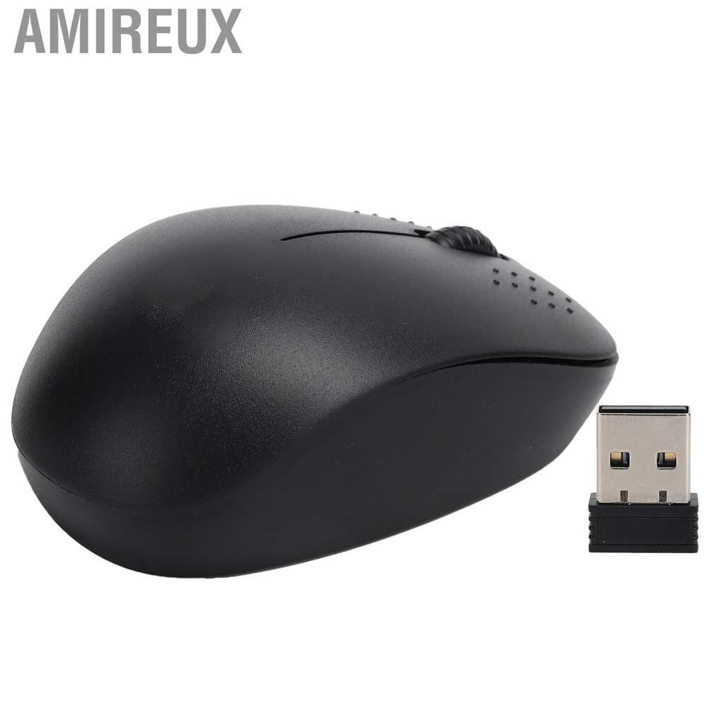 Amireux Wireless Mouse Plug‑in Optical Desktop Computer External Device with USB Receiver 2.4GHz