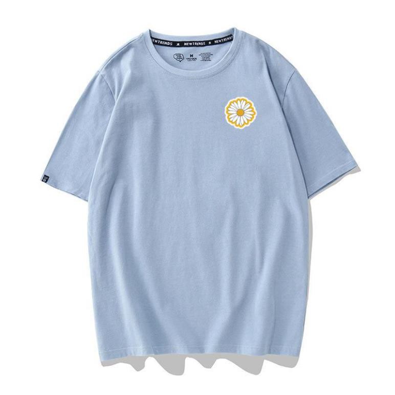[Hàng Xịn, Gía Tốt] Áo Phông Thun Nữ Tay Ngắn Icon Hoa Cúc Hàn Quốc - Unisex - Cotton - Mã AT027