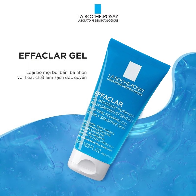 Gel Rửa Mặt Cho Da Dầu Nhạy Cảm La Roche-Posay Effaclar Purifying Foaming Gel 50ml