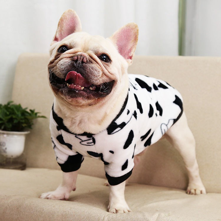 Quần áo Bulldog dành cho chó lớn trong năm mới Mùa thu và đông khoác pyjama ấm áp vật nuôi mèo