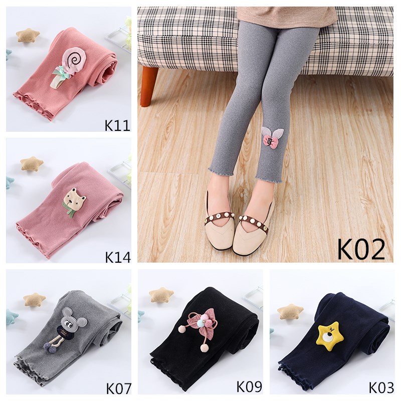 Quần Legging Cotton Phong Cách Hàn Quốc Thoải Mái Cho Bé Gái