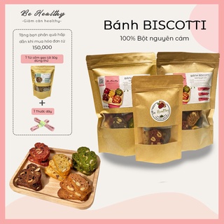 Bánh Biscotti ăn kiêng giảm cân không đường làm từ bột nguyên cám 100% xốp thơm ngon