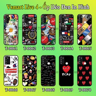 Ốp lưng Vsmart Live 4 dẻo đen in hình nhiều mẫu