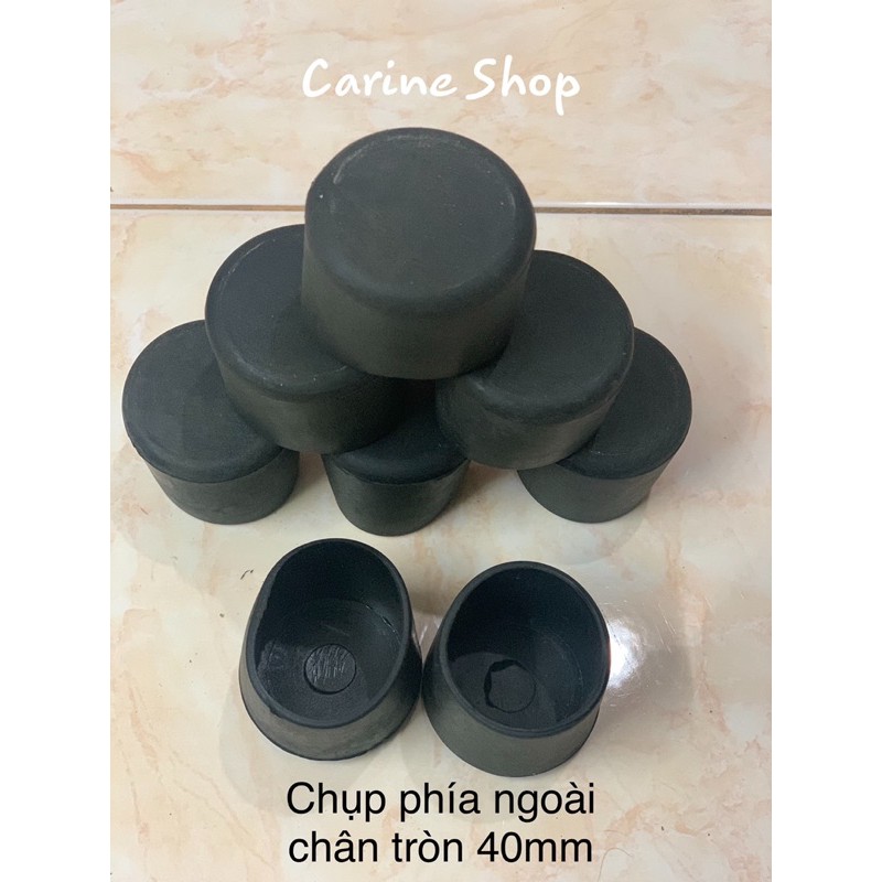 Combo 4 nút nhựa tròn gắn ngoài chân ghế, chân bàn chống trầy sàn | BigBuy360 - bigbuy360.vn