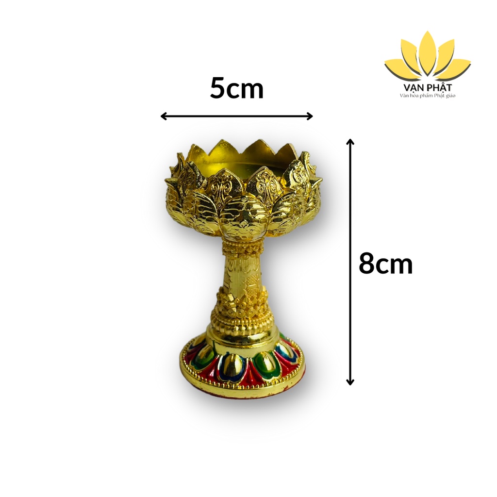 Đế sen chưng đèn cầy cao