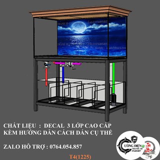 Tranh dán hồ cá thuỷ sinh ,có keo sẵn, nhiều kích thướt chọn lựa