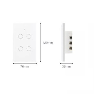 Công Tắc Wifi Smart Switch (Công Tắc Cảm Ứng Âm Tường 3,4 Kênh Điều Khiển) ,app Smart Life,TUYA