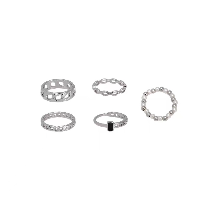 Nhẫn Bạc Dạng Mở Đính Ngọc Trai Nhân Tạo Phong Cách Cổ Điển