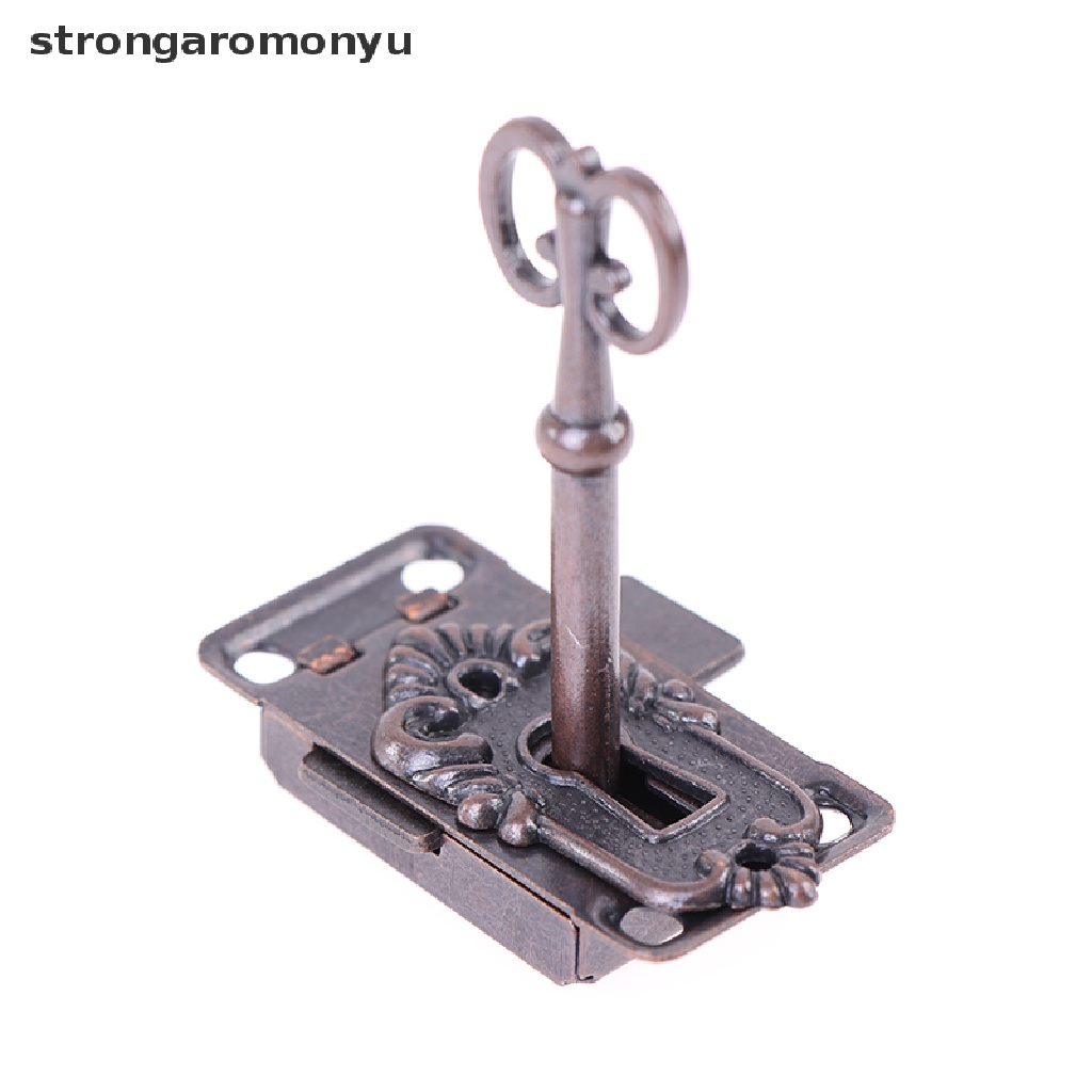 1 Bộ Ổ Khóa Cửa Tủ Bằng Đồng Phong Cách Cổ Điển