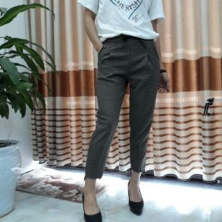 Quần baggy đen co giãn( ảnh thật)