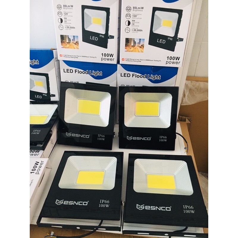 Đèn Led pha siêu sáng ENSCO đủ công suất từ 50w-100w - Chống nước IP66 - Bảo hành 12 tháng 1 đổi 1