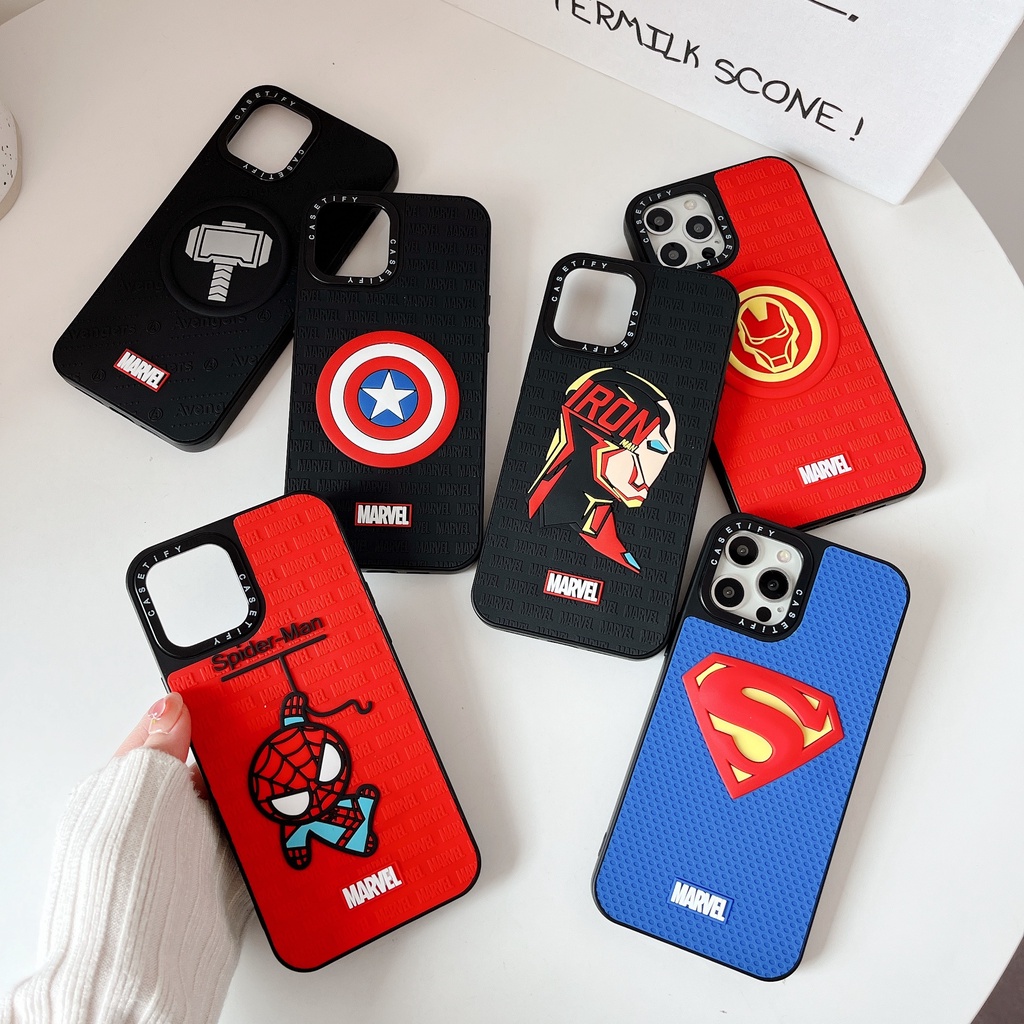 Marvel Ốp Điện Thoại Họa Tiết Siêu Anh Hùng marvel Cho iphone 15 14 13 12 11 pro max plus xr