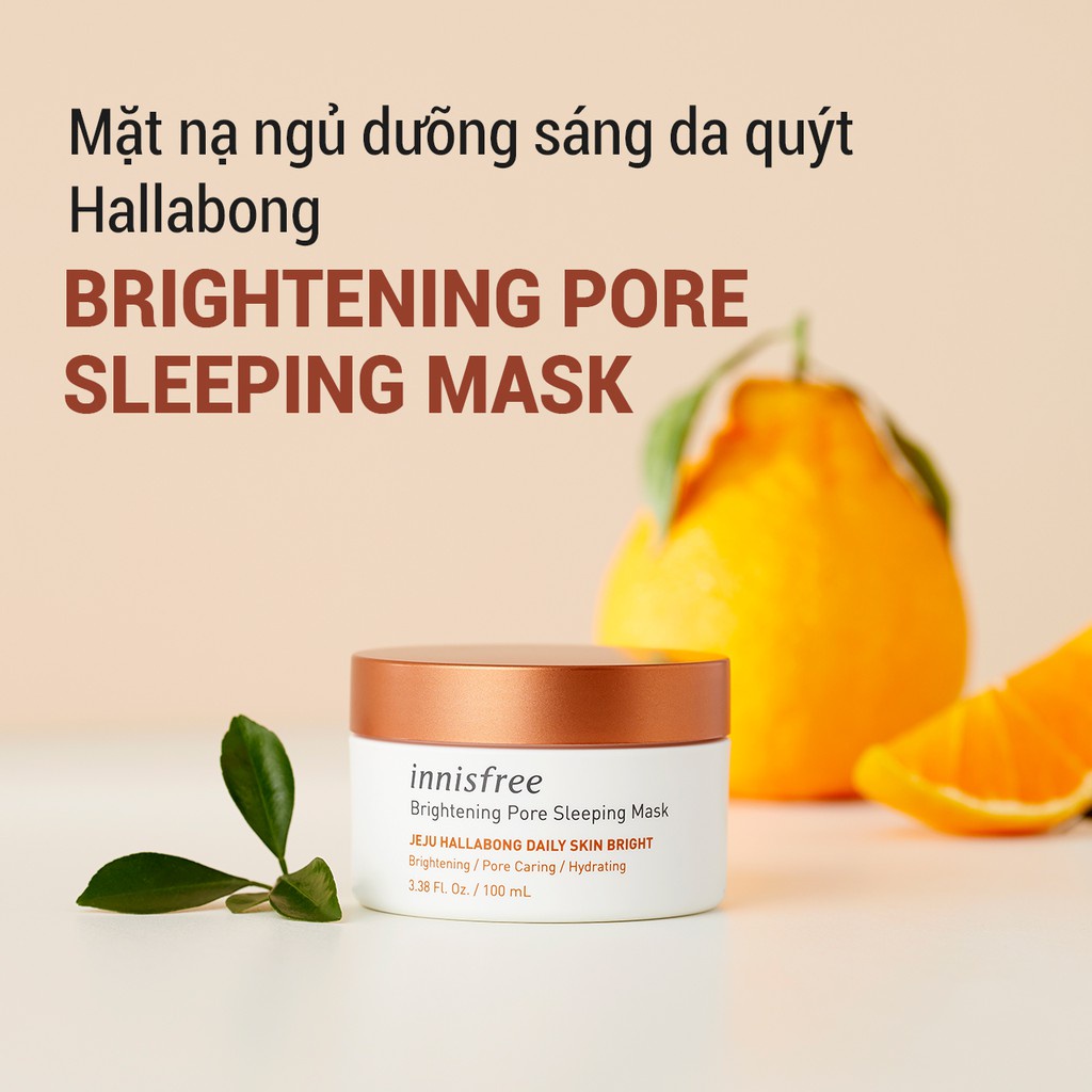 [Mã COSIF05 giảm 10% đơn 400K] Mặt nạ ngủ dưỡng sáng da 3 trong 1 innisfree Brightening Pore Sleeping Mask 100ml