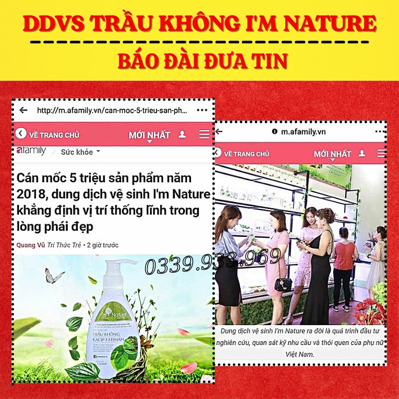 (+Quà) Dung Dịch Vệ Sinh Phụ Nữ Trầu Không I'm Nature 150ml