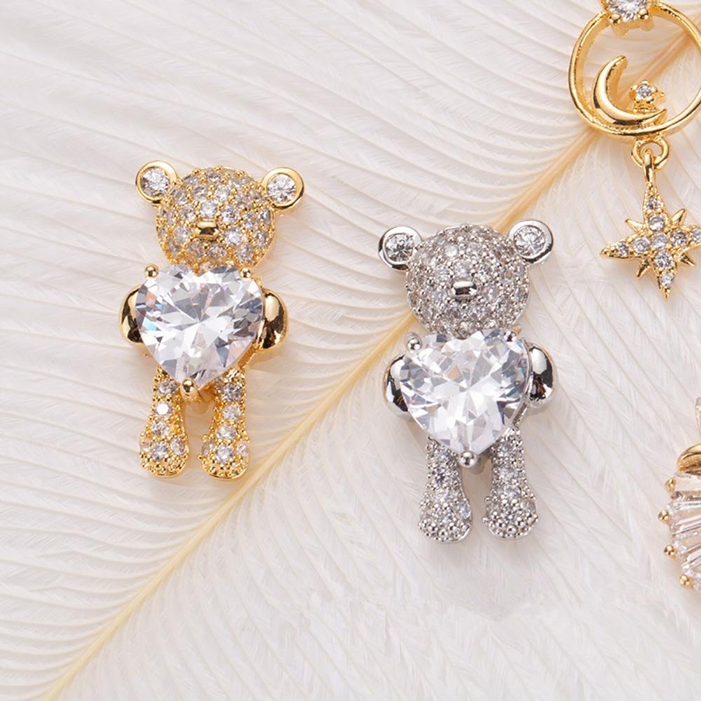 Móng Tay 3D CABEZA|Thiết Kế móng tay Charm. Gấu Đánh Nhịp Trái Tim