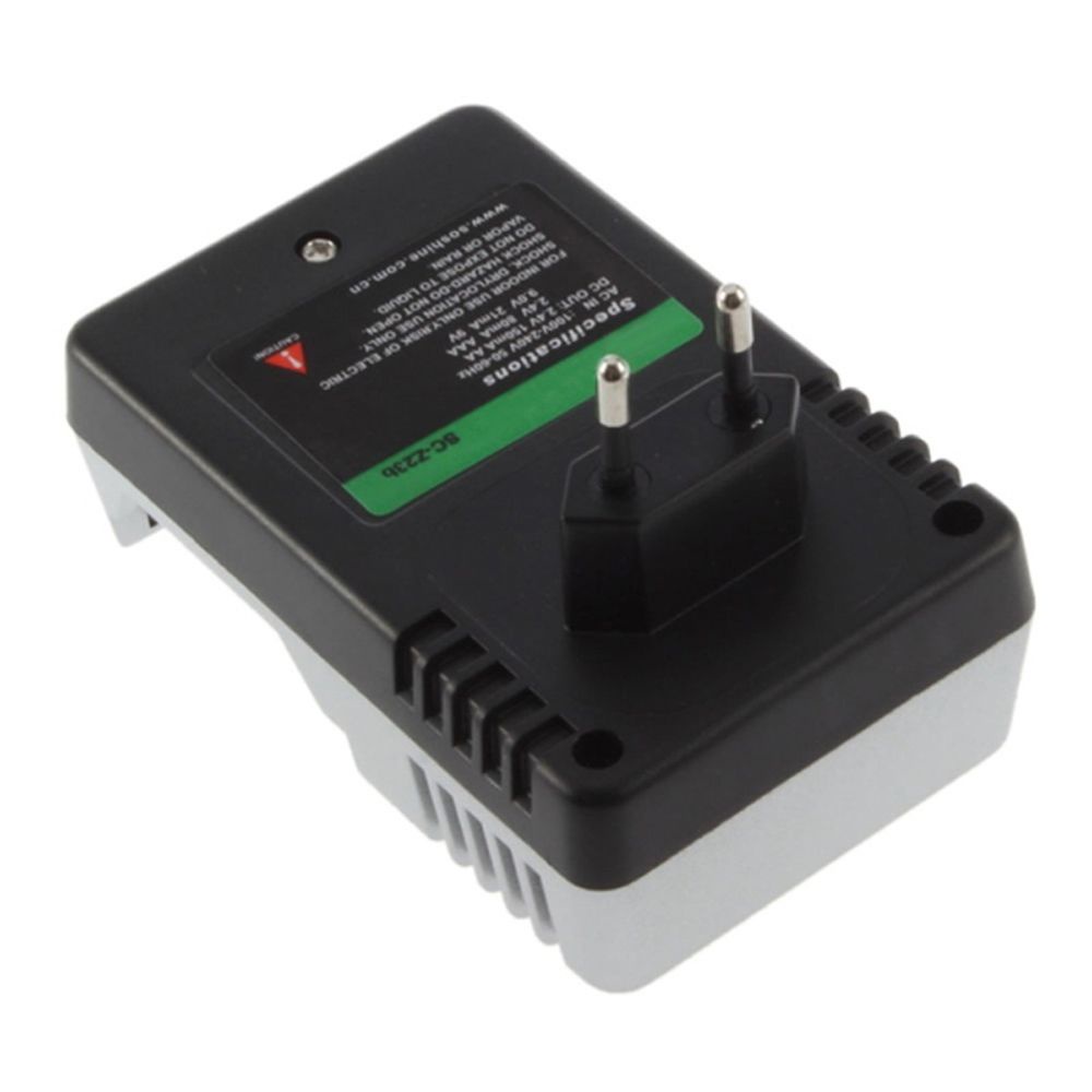 Cục sạc pin AA AAA 9V Ni-Mh AC 110V-240V phích cắm EU nhiều màu tiện dụng