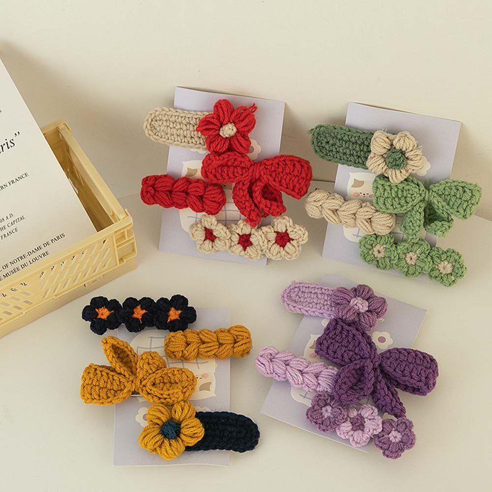 TWINKLE Kẹp Tóc Hình Bông Hoa Bằng Lông Nhung Thời Trang Thu Đông Hàn Quốc