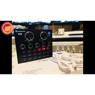 Sound card thu âm V8 có autotune và pin sạc