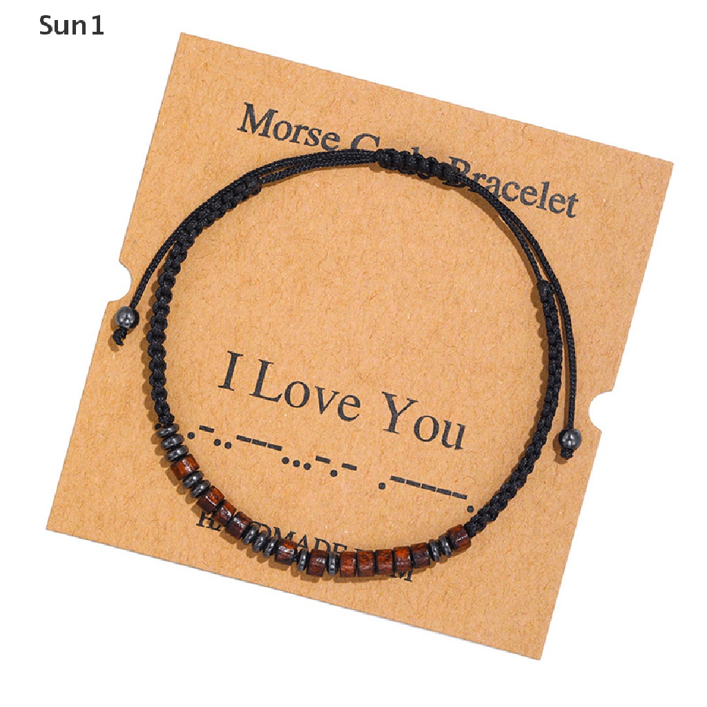 Sun1&gt; NEW Morse Code Bracelet Adjustable Bracelets On Hand Jewelry for Women Bracelet