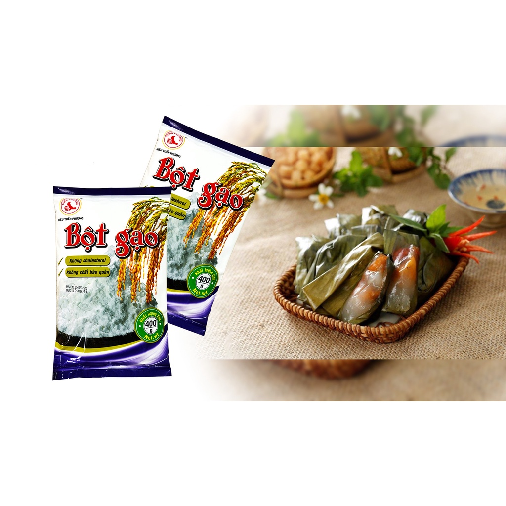 400 Bột Gạo TP Làm Bánh Bánh Cuốn, Bánh Canh, Bánh Căn, Bánh Bò, Bánh đậu Xanh, Bún Gạo, Bánh Bèo, Bánh Xèo