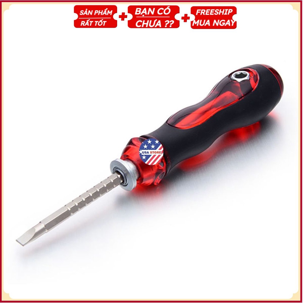 Tô Vít Bầu Size Dài Kiểu 3 - Tua Vít Hai Đầu - 4 Cạnh - 2 Cạnh