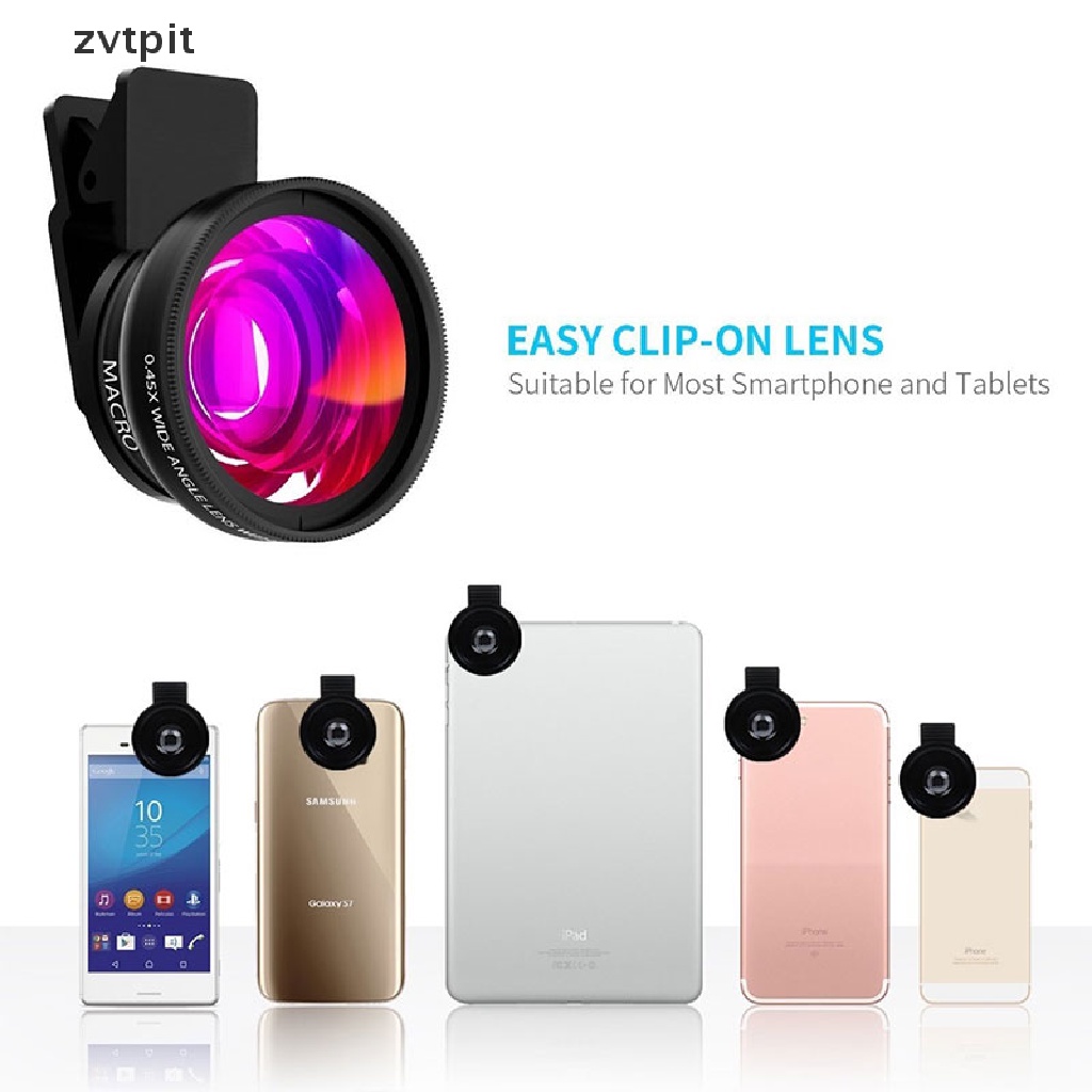 Ống kính 2 trong 1 góc rộng 0,45X + ống kính macro 12,5X HD chuyên nghiệp máy ảnh điện thoại DSF