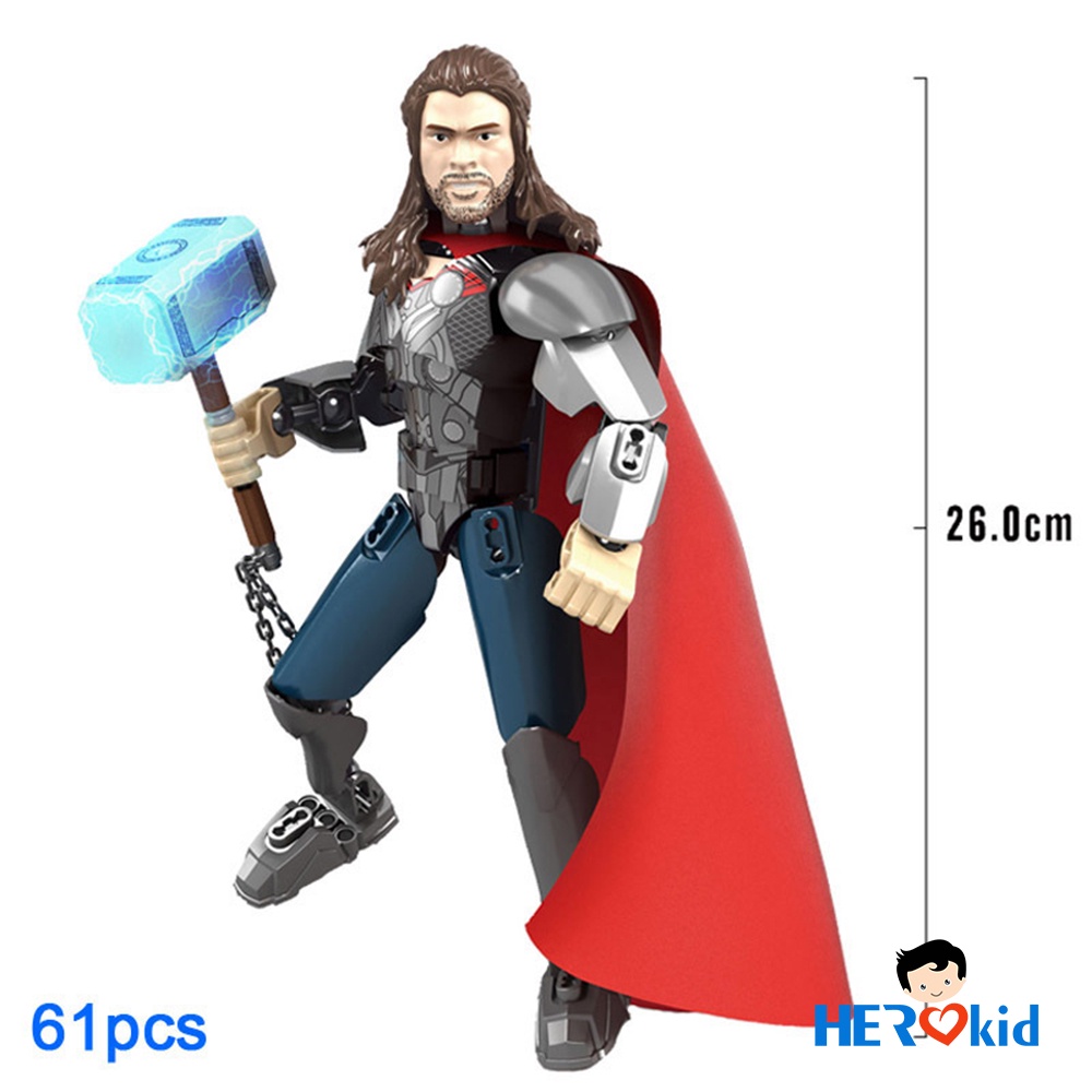 Mô hình Đồ Chơi Lắp Ráp Lego Nhân Vật Siêu Anh Hùng Avengers Siêu Nhân, Iron Man, Captain America, Thor