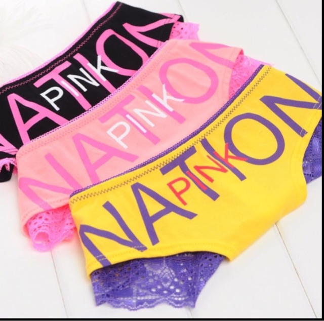 Quần lót/Quần Chip Pink Victoria's Secret  - Mẫu Pink Nation Ren Nhiều Màu