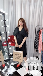 Bigsize Đầm xếp li eo D422