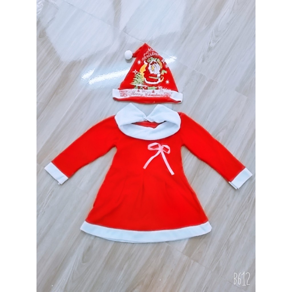 Váy Noel cho bé gái_Tặng kèm Móc Khóa Noel