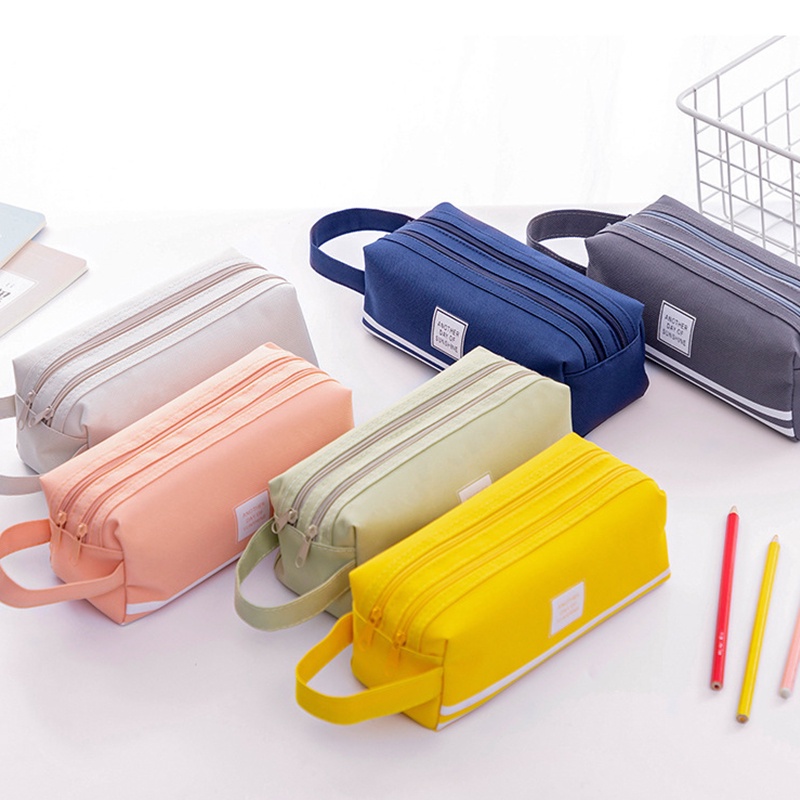 Túi Đựng Bút 2 Ngăn Sức Chứa Lớn Tiện Dụng Cho Học Sinh/ Văn Phòng