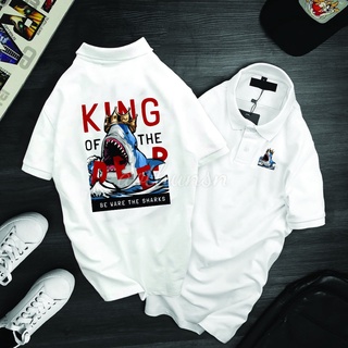 Áo thun cổ trụ cổ bâu polo Cá mập KING