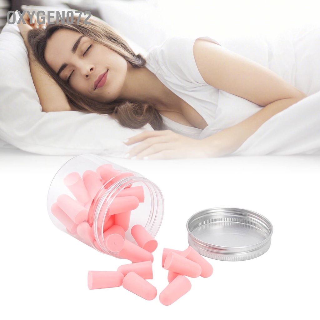 Oxygen072 30 cái Bịt tai khi ngủ chống ồn Siêu mềm Bọt biển phục hồi chậm Tiếng Nút bịt cho giấc học tập làm việc