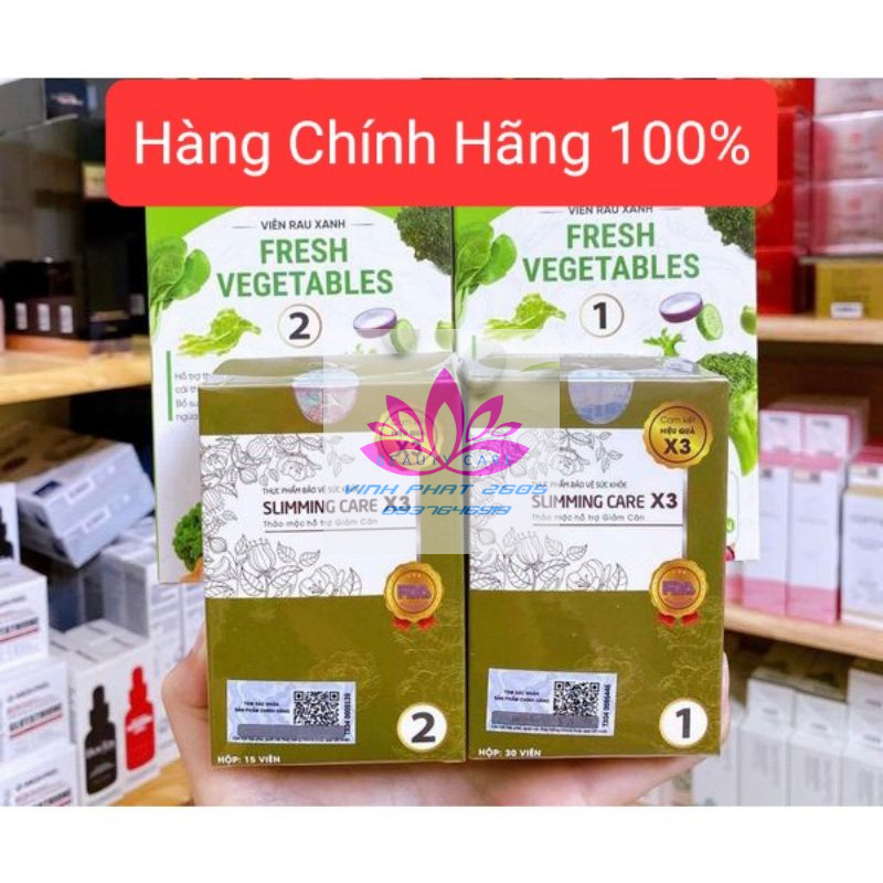 Viên Uống Thảo Mộc Slimming Care X3 Kèm Detox chính hãng