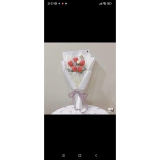 Bó hoa tuylip móc bằng len handmade
