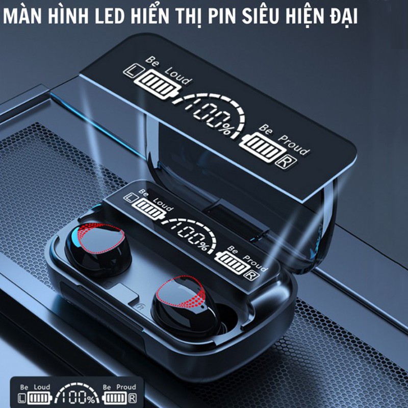 Tai nghe Bluetooth không dây cảm ứng chống nước M10 TWS Bluetooth 5.1, Dung Lượng 2000Mah | BigBuy360 - bigbuy360.vn