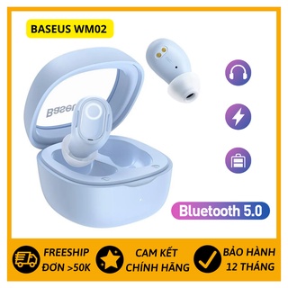Tai nghe bluetooth không dây mini BASEUS WM02 tws 5.0 chống ồn hỗ trợ đàm thoại
