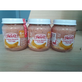 Combo 3 hũ Cháo kem chuối Heinz dành cho trẻ từ 6 tháng tuổi - Heinz creamy banana porridge 110g