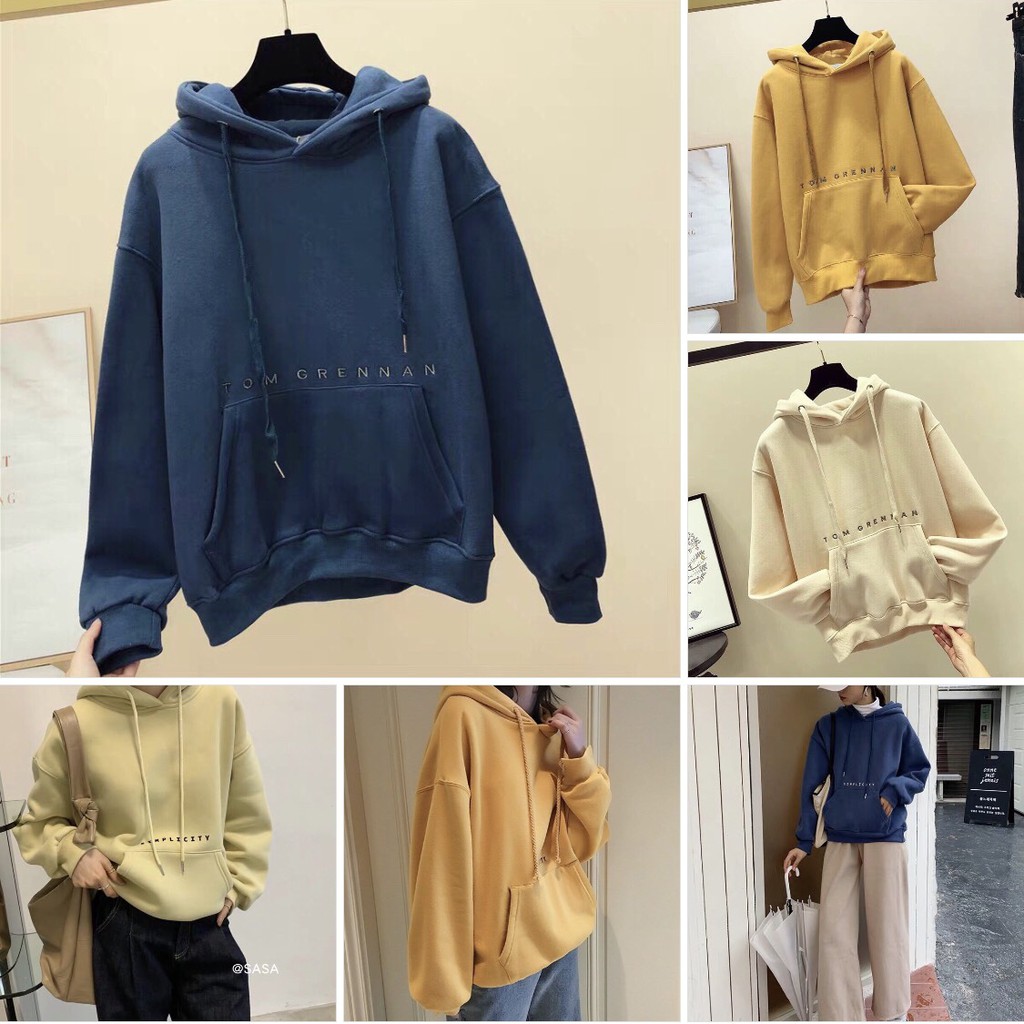 Áo hoodie nam nữ ( TOM GRENNAN ) Áo khoác nam nữ vải nỉ poly thời trang - one size dưới 65kg | BigBuy360 - bigbuy360.vn