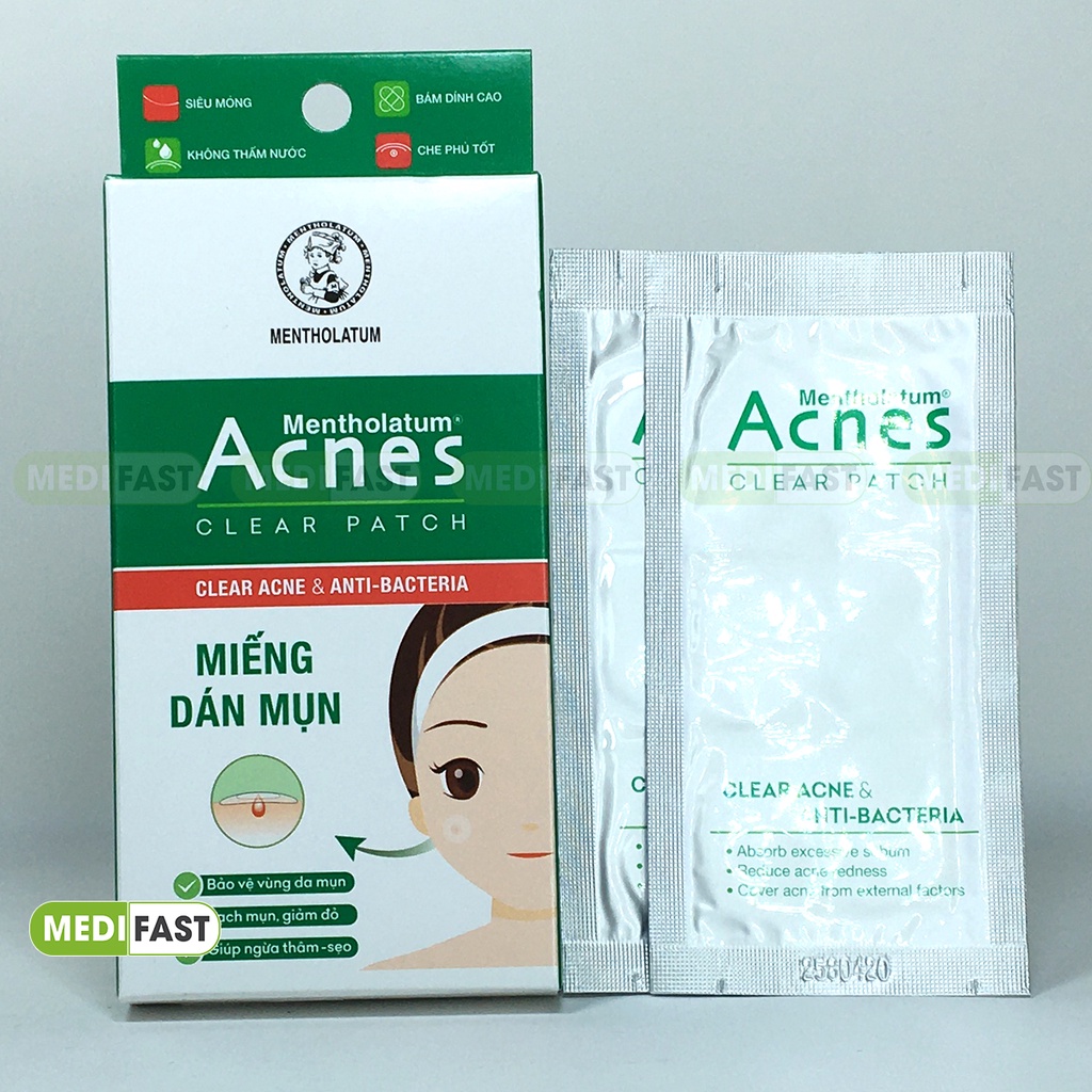 Miếng Dán Mụn - Acnes Clear Patch - Chăm sóc da - Ngăn ngừa mụn - giảm mụn sưng đỏ, mụn ẩn, bọc, kháng khuẩn