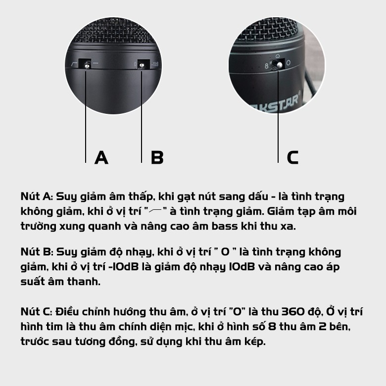 Mic Thu Âm Livestream Hát Karaoke Takstar GL-400 Lọc Ồn, Độ Nhạy Cao, Tần Số Rộng Chính Hãng Cao Cấp Bảo Hành 1 Năm