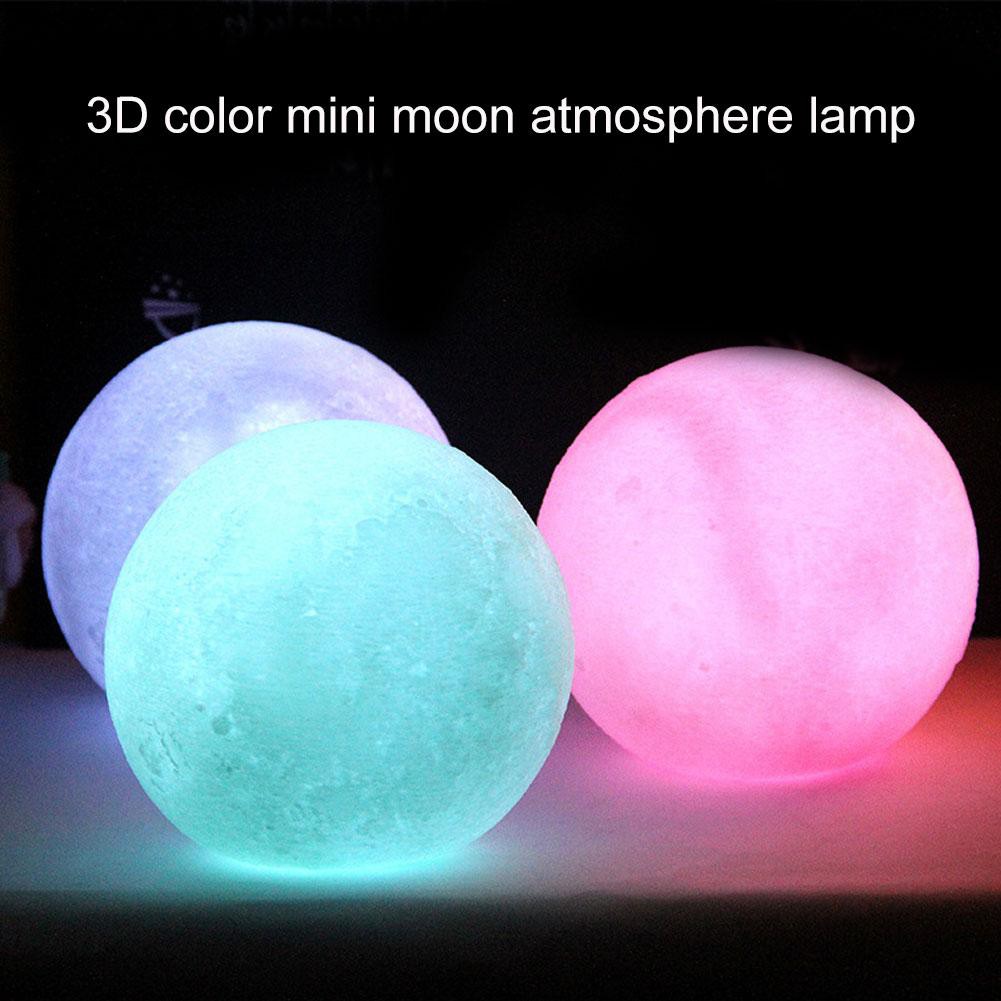 Đèn ngủ mini hình mặt trăng 3D độc đáo