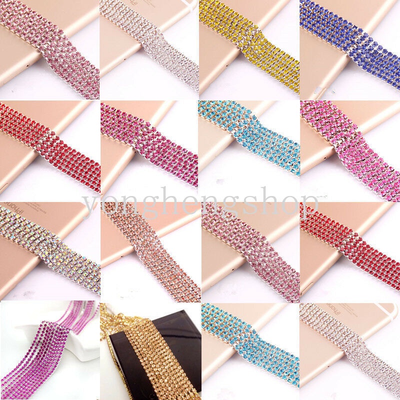 Chuỗi Dây Pha Lê Thủy Tinh Nhiều Màu Dài 1M 2/2.5/3mm Dùng Làm Đồ Trang Sức Thủ Công