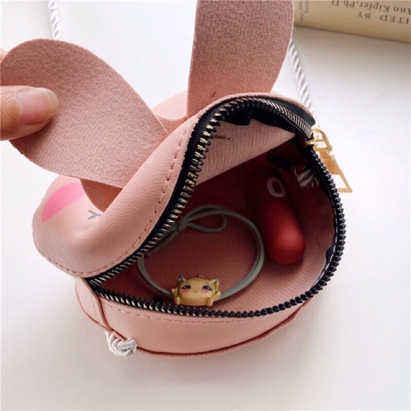 (HCM)Túi đeo chéo thỏ hồng cute cho bé