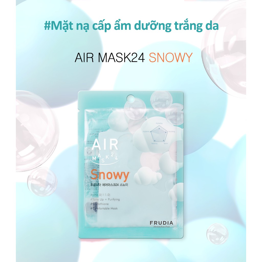 [Mua 2 tặng 1] Mặt Nạ Dưỡng Ẩm Giúp Làm Trắng Da Frudia AIR Mask 24 Snowy 25ml/1pcs