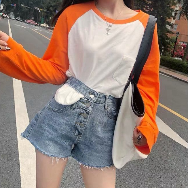 Quần Short Jeans Nữ Lưng Cao Thời Trang Hàn