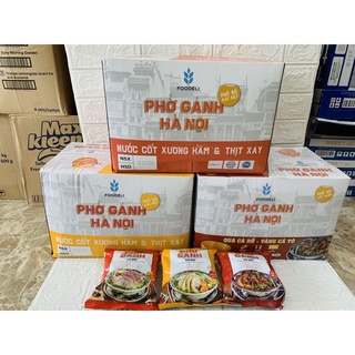 Phở Gánh Hà Nội ăn liền - Phở Bò/Gà - Phở Bò Sốt Vang Đặc Biệt (Thùng 24x75Gr) [ Date Luôn Mới ]