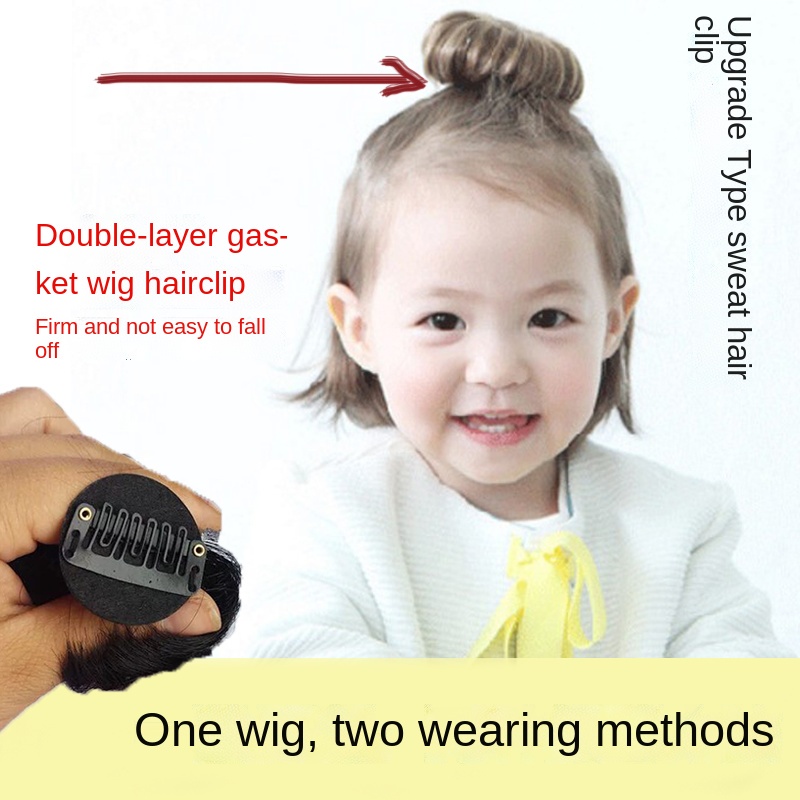 Kẹp Tóc Giả Đính Hoa Kiểu Hàn Quốc Dễ Thương Cho Bé Gái