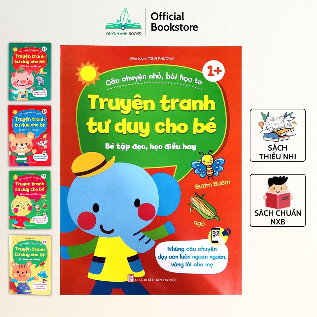 Sách - Truyện tranh tư duy cho bé bài học lớn kèm file đọc truyện quét mã cho bé từ 1 tuổi  - NPH Việt Hà