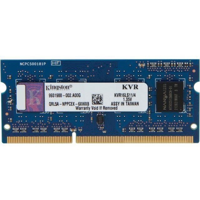 Ram Laptop DDR3L 8GB 1600MHz 4GB PC3L-12800 1.35V Kingston Chính Hãng